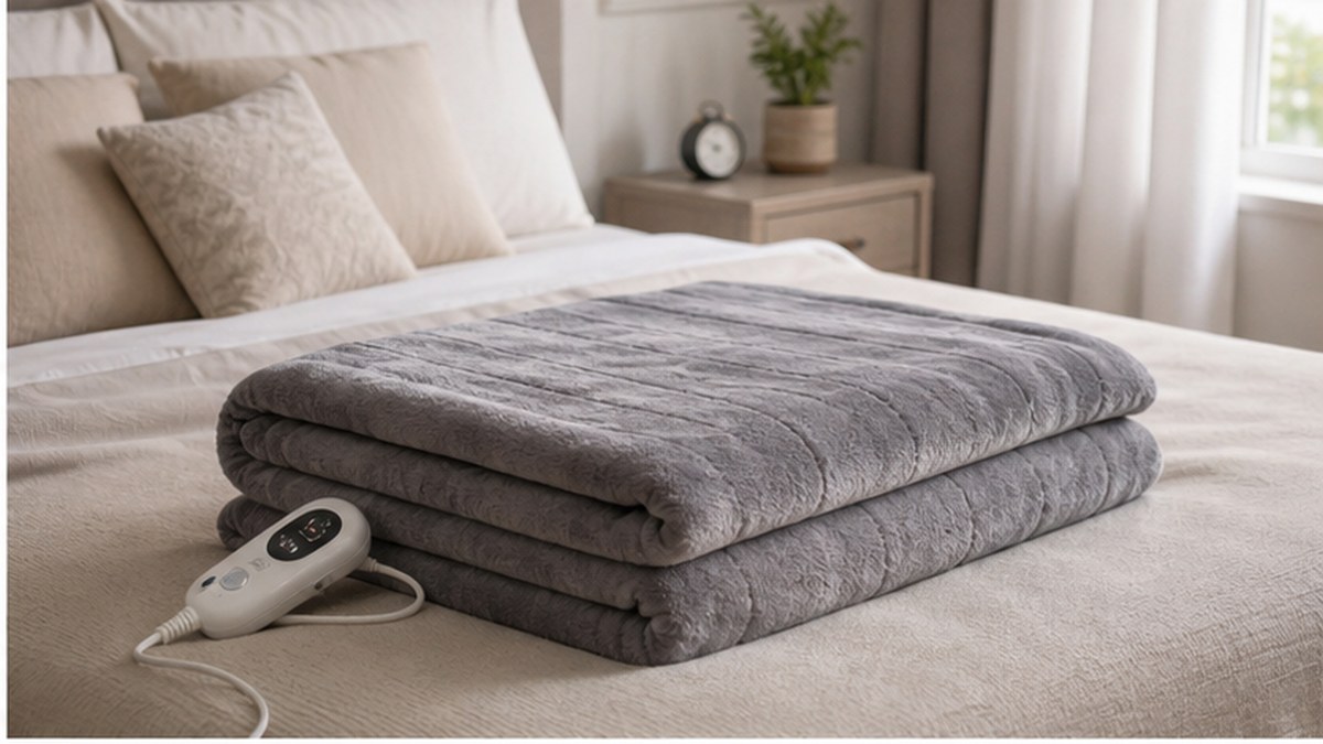 Manta electrica en dormitorio para hablar de consumo